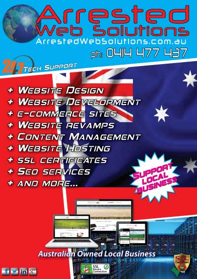 Arrested Graphics and Web Solutions Advertising Poster