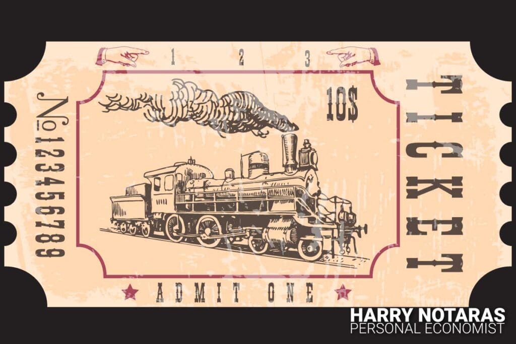 Clipping the Ticket article feature image - image of an antique rail ticket